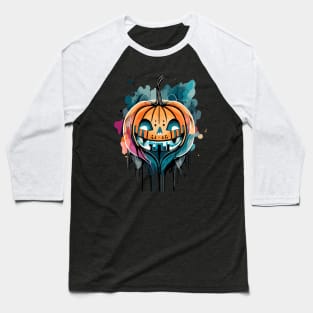 Halloween Jack-O'-Lantern Baseball T-Shirt